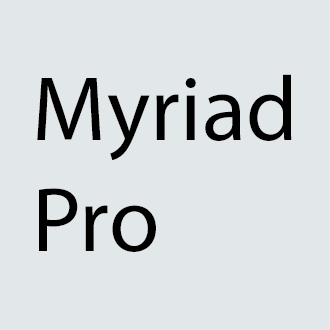 text myriad pro