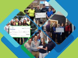 [Image: Collage of 4 photos of employees with donation checks on blue, green and teal background.] Our 2K Your Way grant program invests in local organizations that are important to our employees. Learn more about this year’s grants.