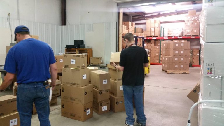 People First Industries employees prepare orders of incontinence care products for shipment.