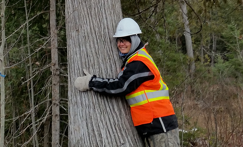 Alexandra Cooper is studying forestry