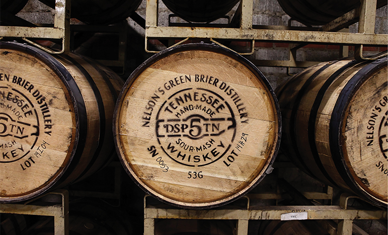 Whiskey barrel at Nelson’s Green Brier Distillery