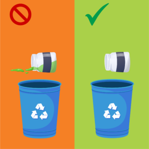 You don't have to remove labels and wash food containers. Just rinse and recycle.