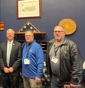 Two Domtar pulp and paper workers meet with Brett Guthrie
